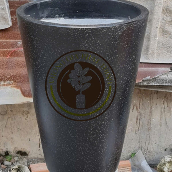 Chậu Đá Mài Trụ Tròn Bầu