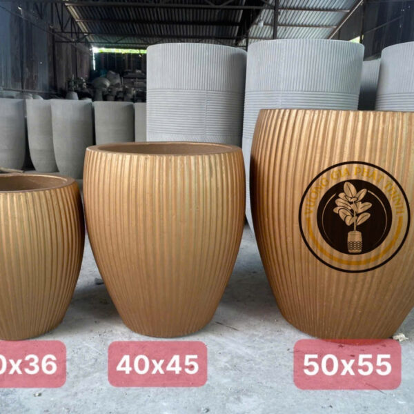 Chậu Xi Măng Nhẹ Bầu Chỉ Sơn