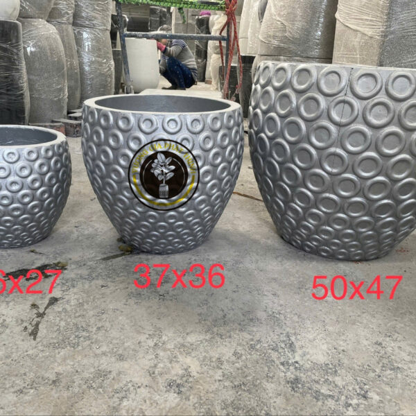 CHẬU XI MĂNG NHẸ TRÒN VIỀN SƠN