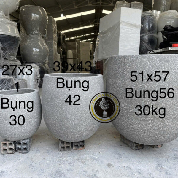 CHẬU ĐÁ MÀI TRÒN BẦU